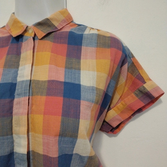 Madewell Multicolor Plaid Button Down Shirt - Picture 6 of 16
